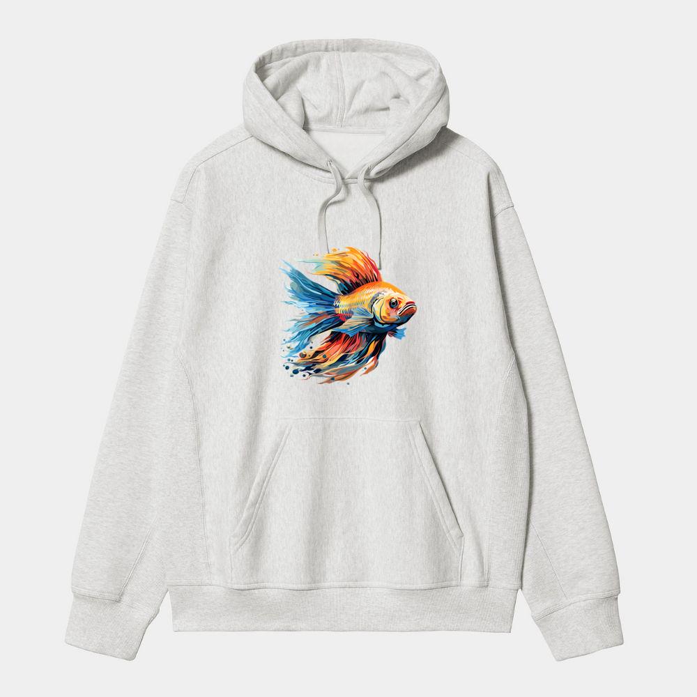 Colorful Flowing Cartoon Fish Hoodie