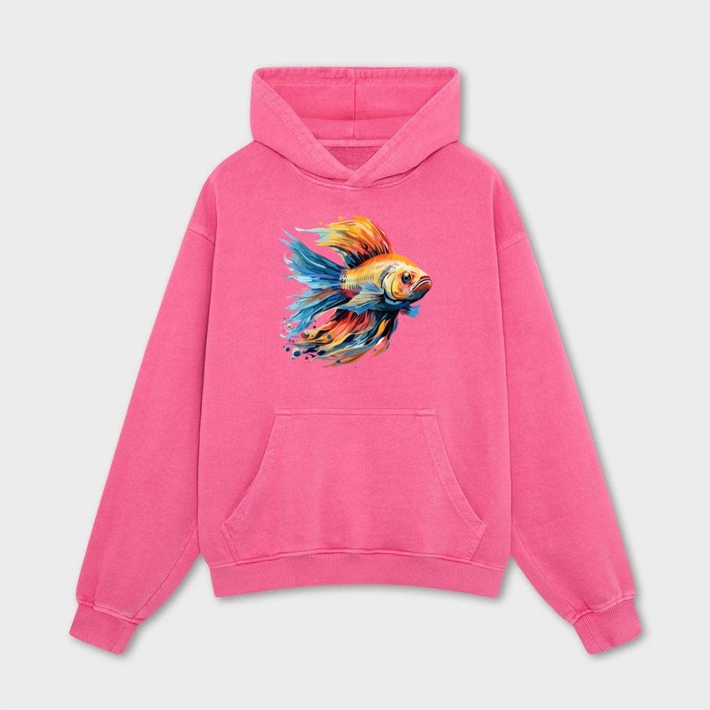 Colorful Flowing Cartoon Fish Hoodies