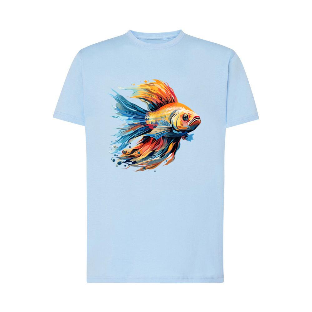 Colorful Flowing Cartoon Fish T-Shirts