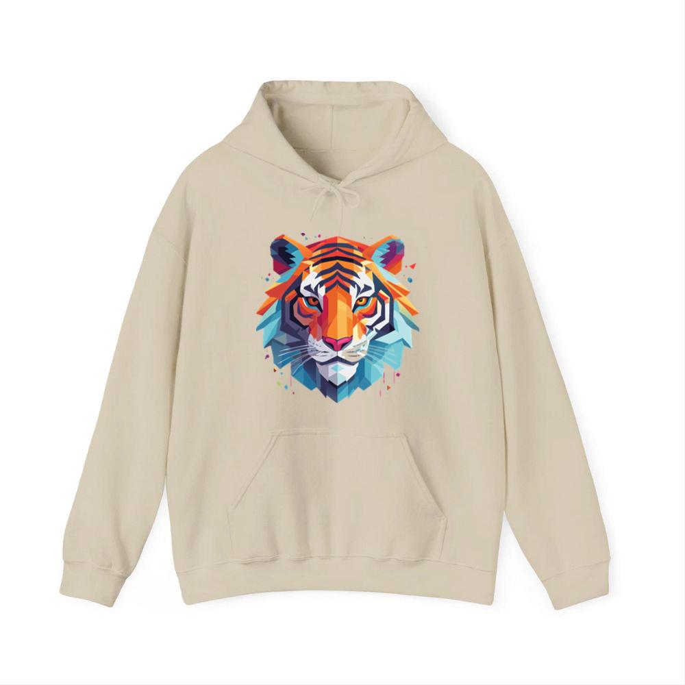 Colorful Geometric Tiger Face Hoodies
