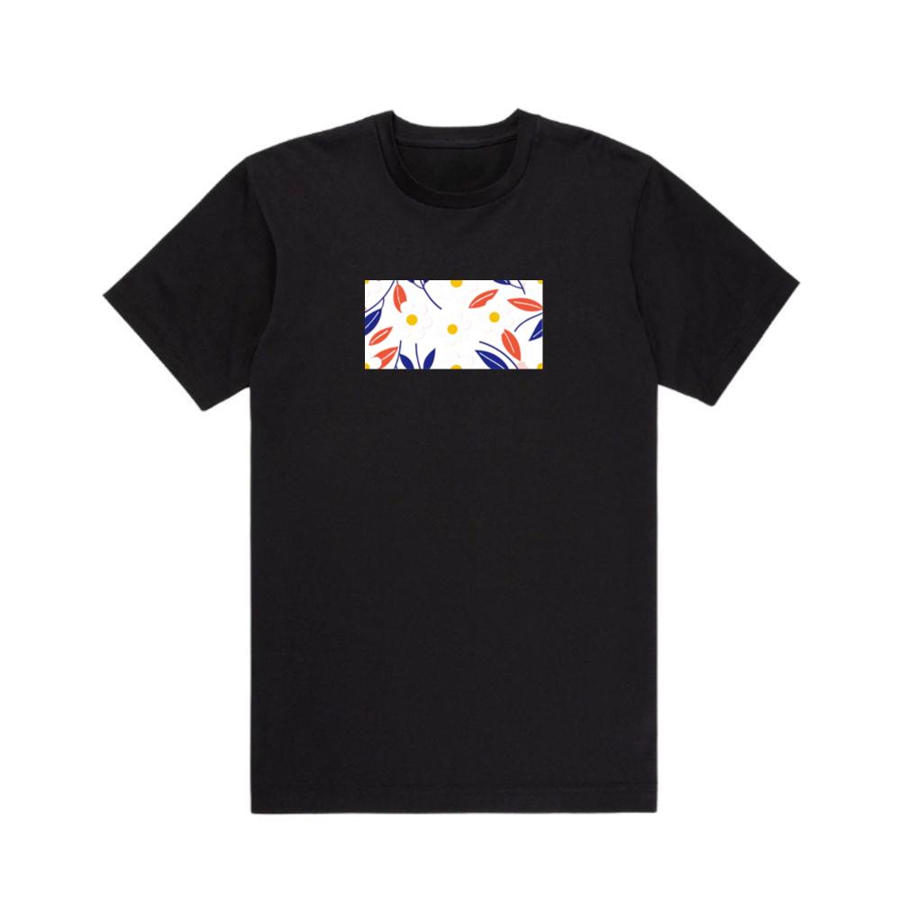 Colorful Leaf and Flower Pattern T-Shirts