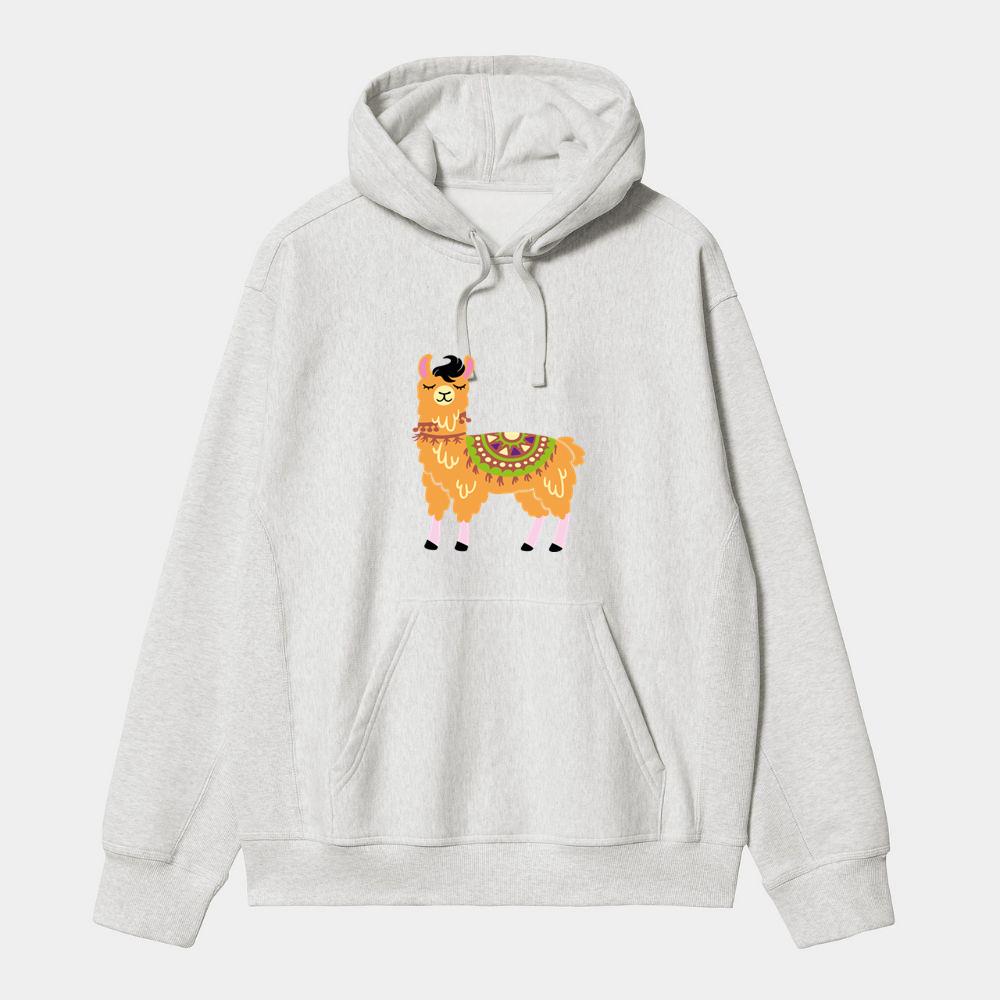 Colorful Llama Standing Still Hoodie
