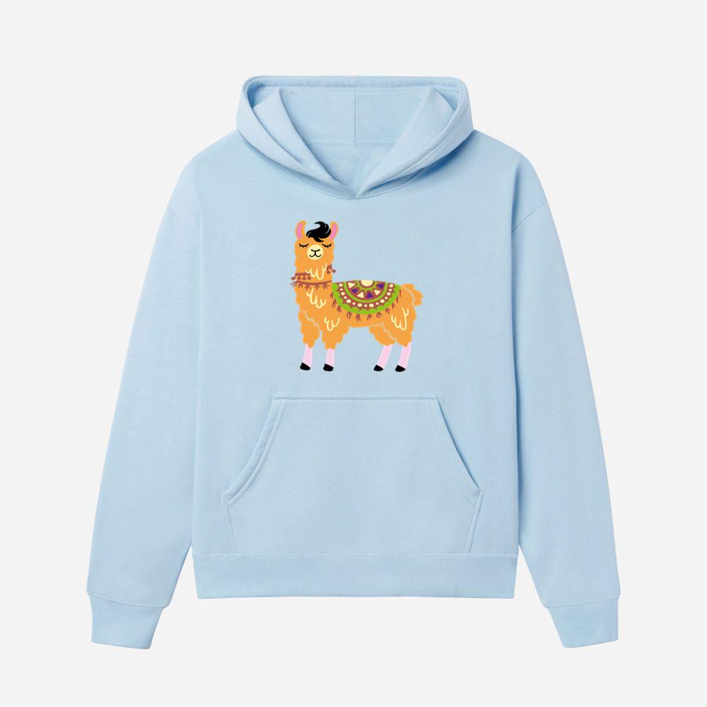 Colorful Llama Standing Still Hoodies