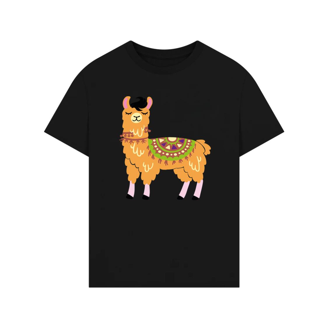 Colorful Llama Standing Still T-Shirt