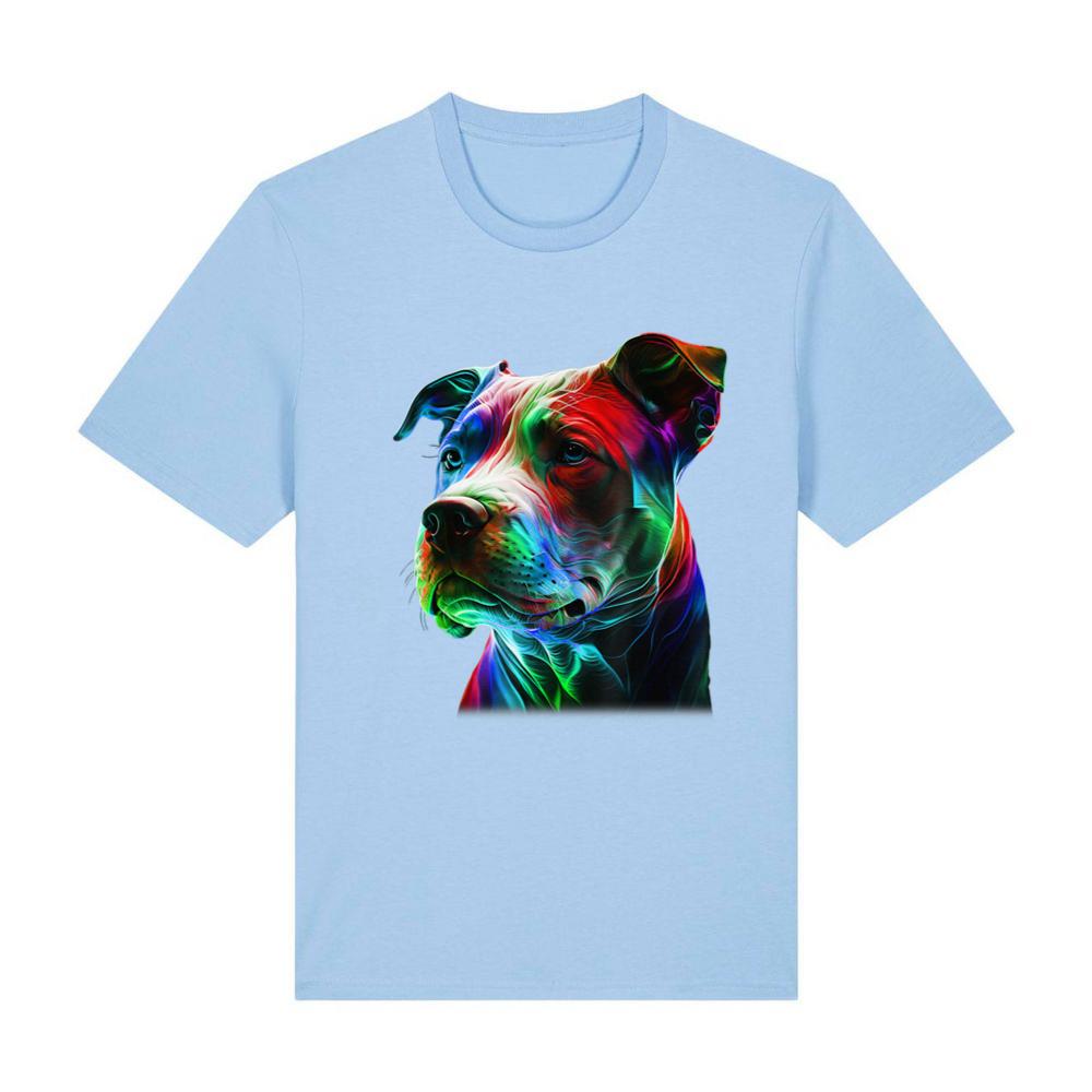 Colorful Pit-Bull Beauty Graphic Art Pitbull Dog Lover T-Shirt