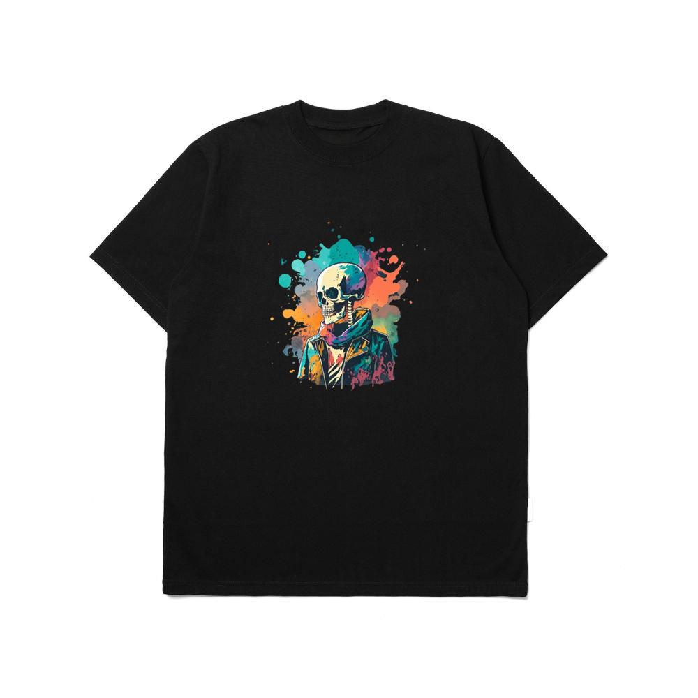 Colorful Skeleton Vintage Halloween TShirts Vibesline