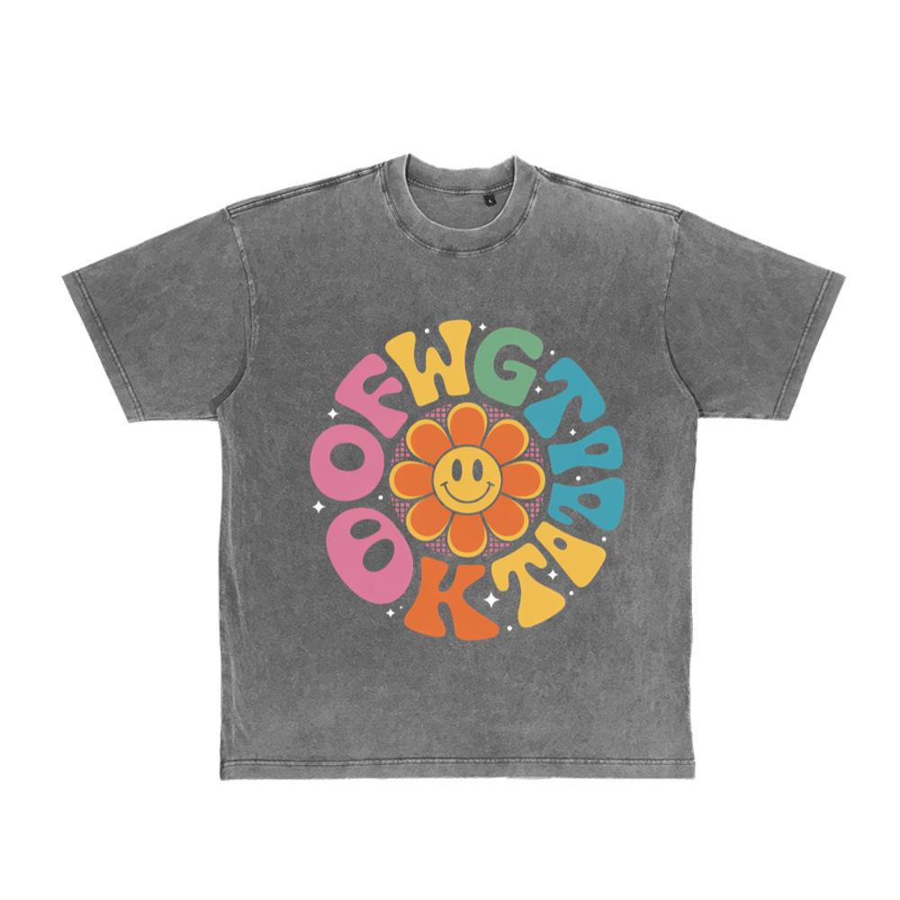 Colorful Smile Retro Typography T-Shirt