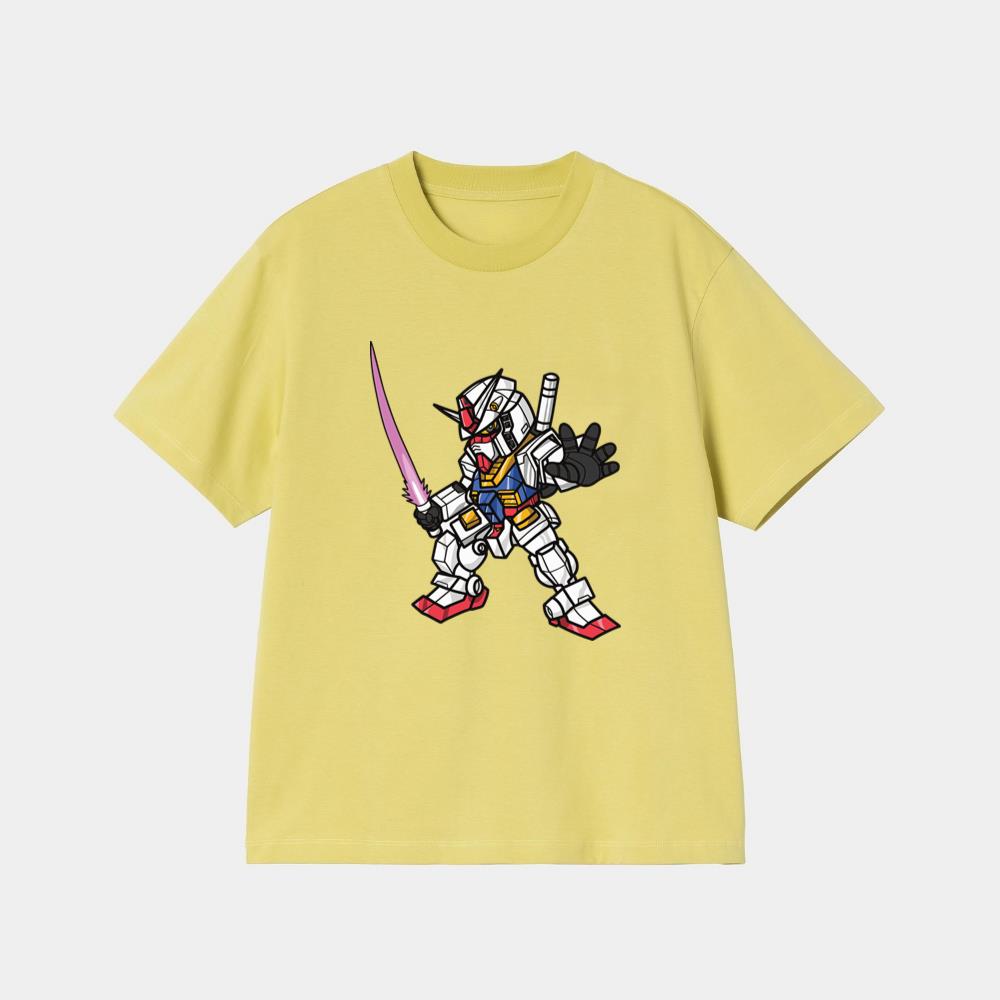 Colorful Sword Mecha Warrior T-Shirt - Image 3