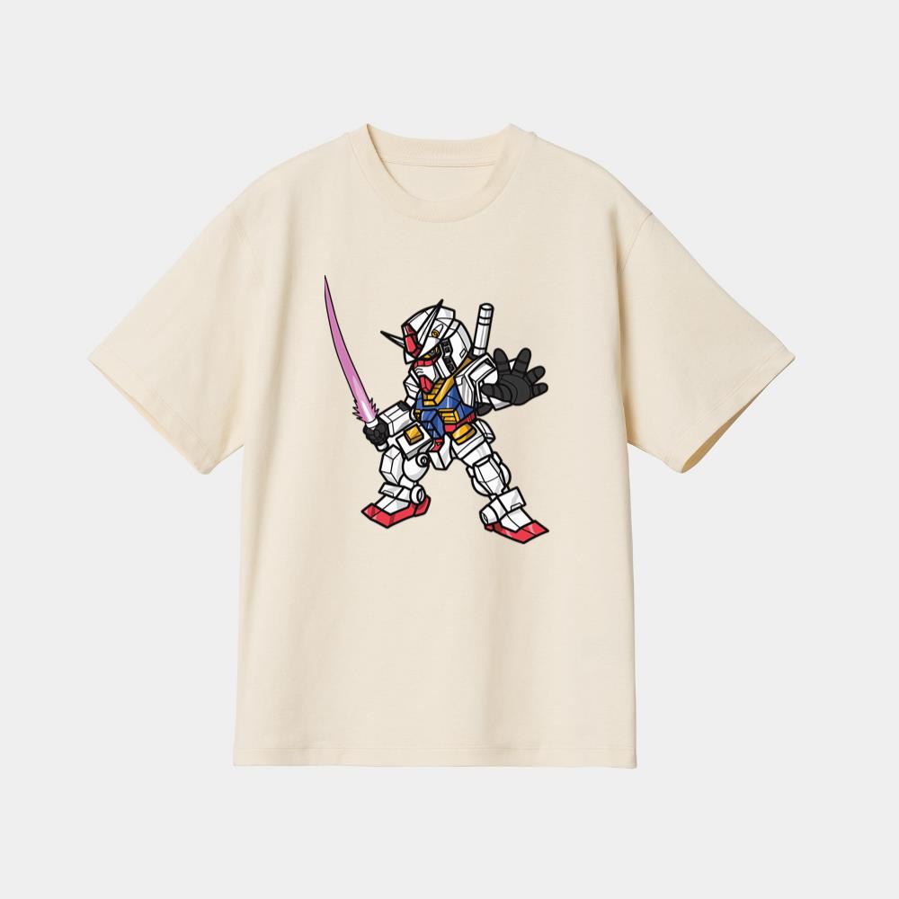 Colorful Sword Mecha Warrior T-Shirt - Image 4