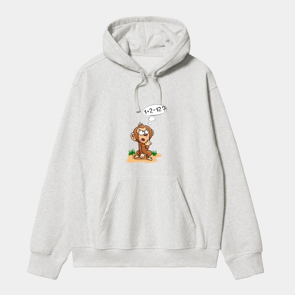 Confused Cartoon Baby Monkey Hoodie