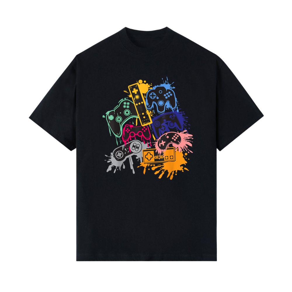 Control all the Things Video Game Controller Tee - Men's Black Short Sleeve Classic Fit T-Shirt - Small 