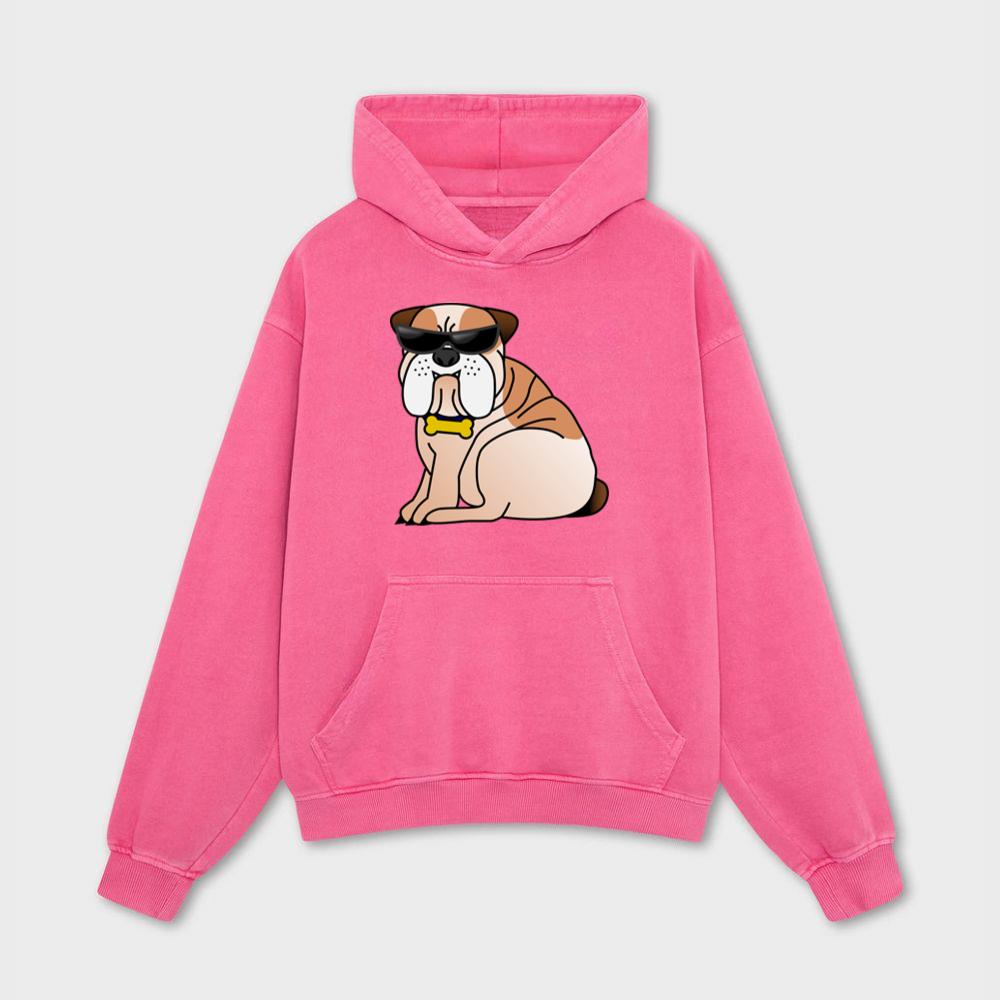 Cool Bulldog Wearing Sunglasses Hoodies