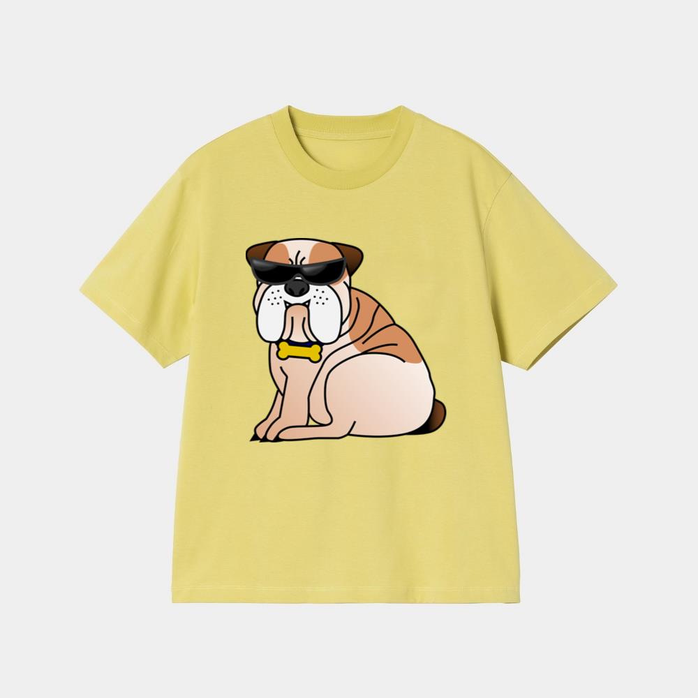 Cool Bulldog Wearing Sunglasses T-Shirt - Image 3