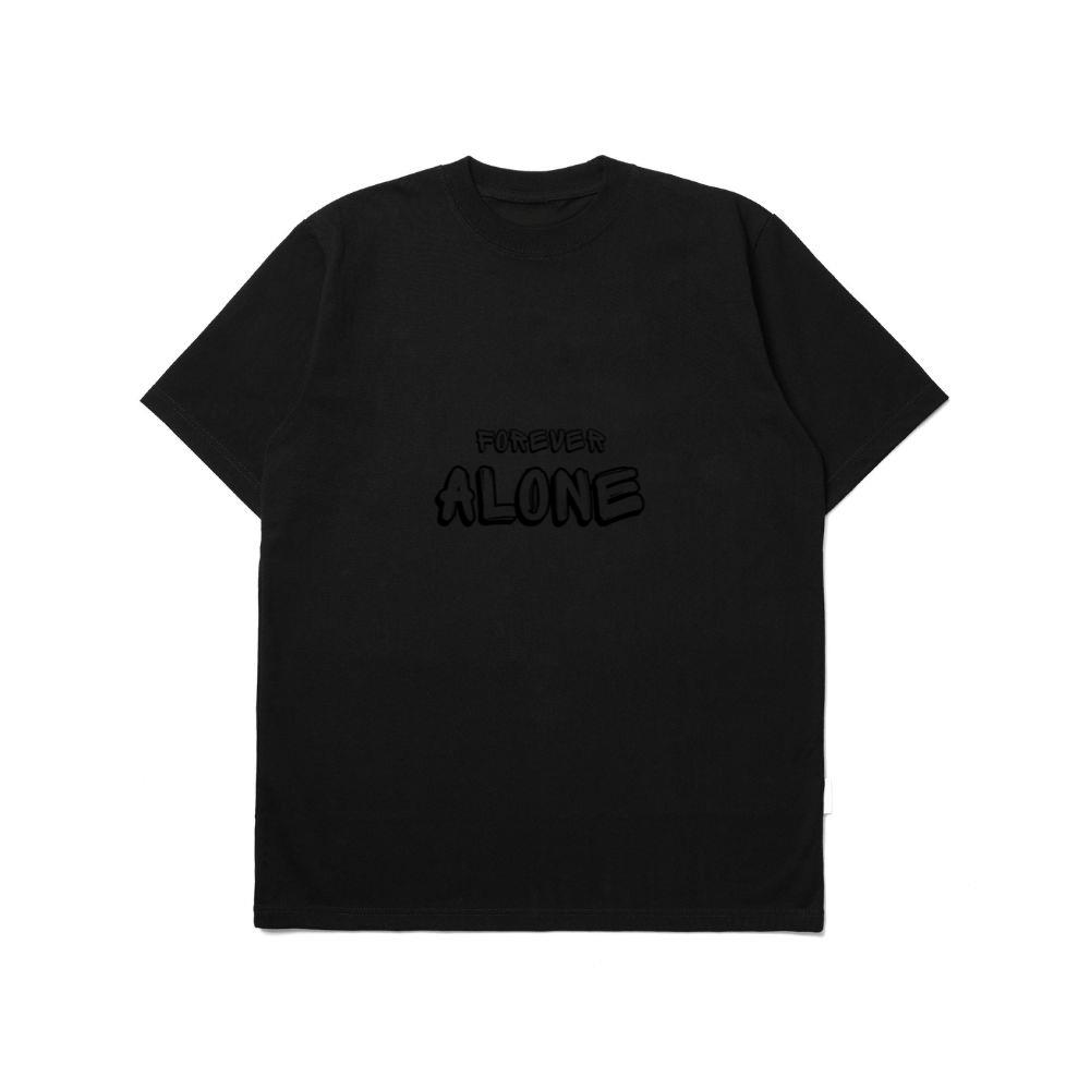 Cool Forever Alone Caligraphy Casual Wear Top TShirts Tarologos