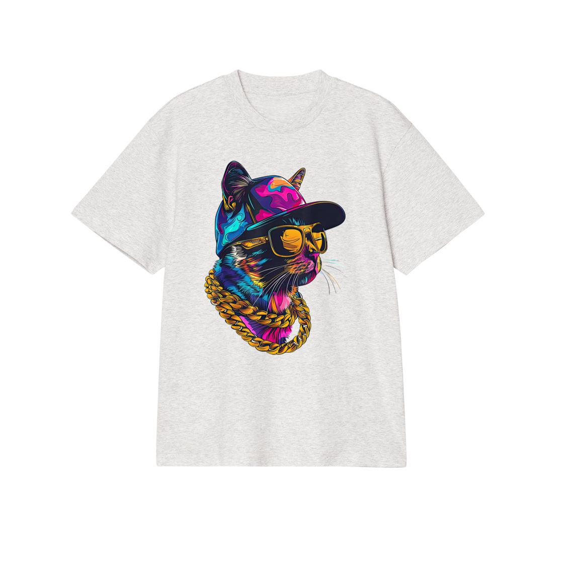 Cool Hip Hop Cat Urban Streetwear B-Boy Graffiti T-Shirt