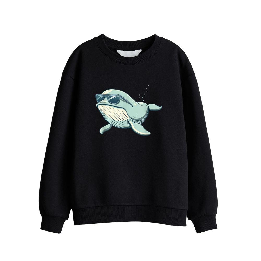 Cool Sunglasses Whale Costume for Boys and Girls Sweatshirt