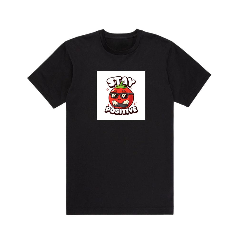 Cool Tomato Says Stay Positive T-Shirts