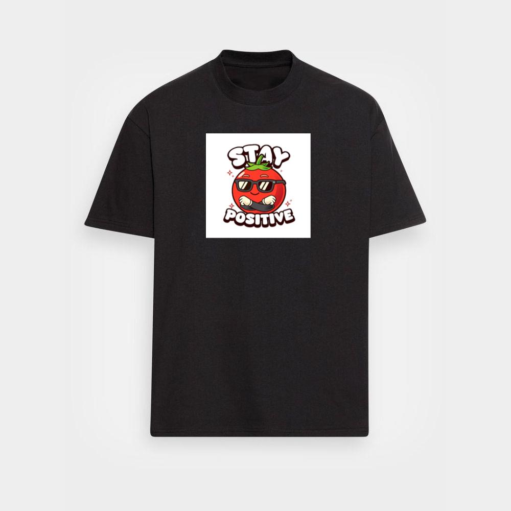 Cool Tomato Says Stay Positive T-Shirts