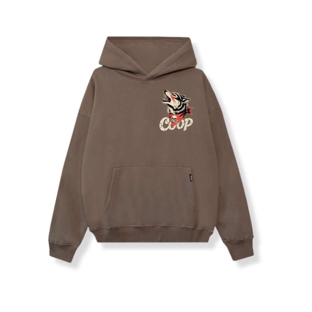 Coop Wolf Howling Retro Style Design Hoodie - Ảnh 2