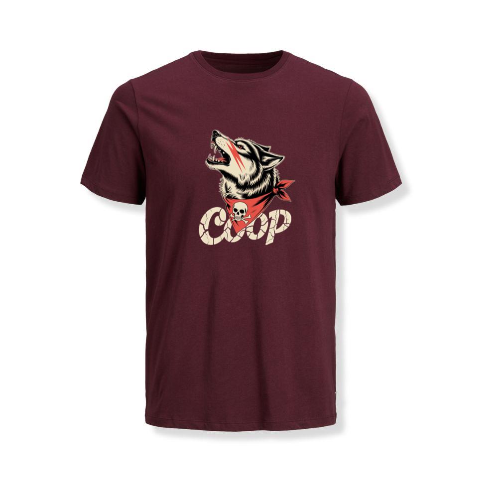 Coop Wolf Howling Retro Style Design TShirts Somoslasia