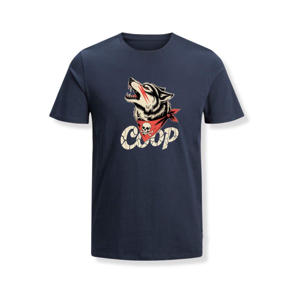 Coop Wolf Howling Retro Style Design TShirts Somoslasia
