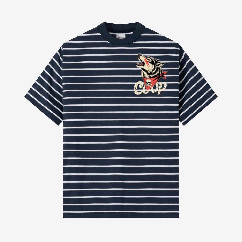Coop Wolf Howling Retro Style Design T-Shirts