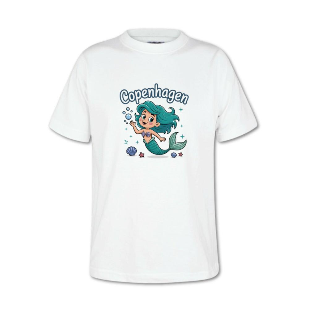 Copenhagen Mermaid Cartoon Travel Souvenir T-Shirt