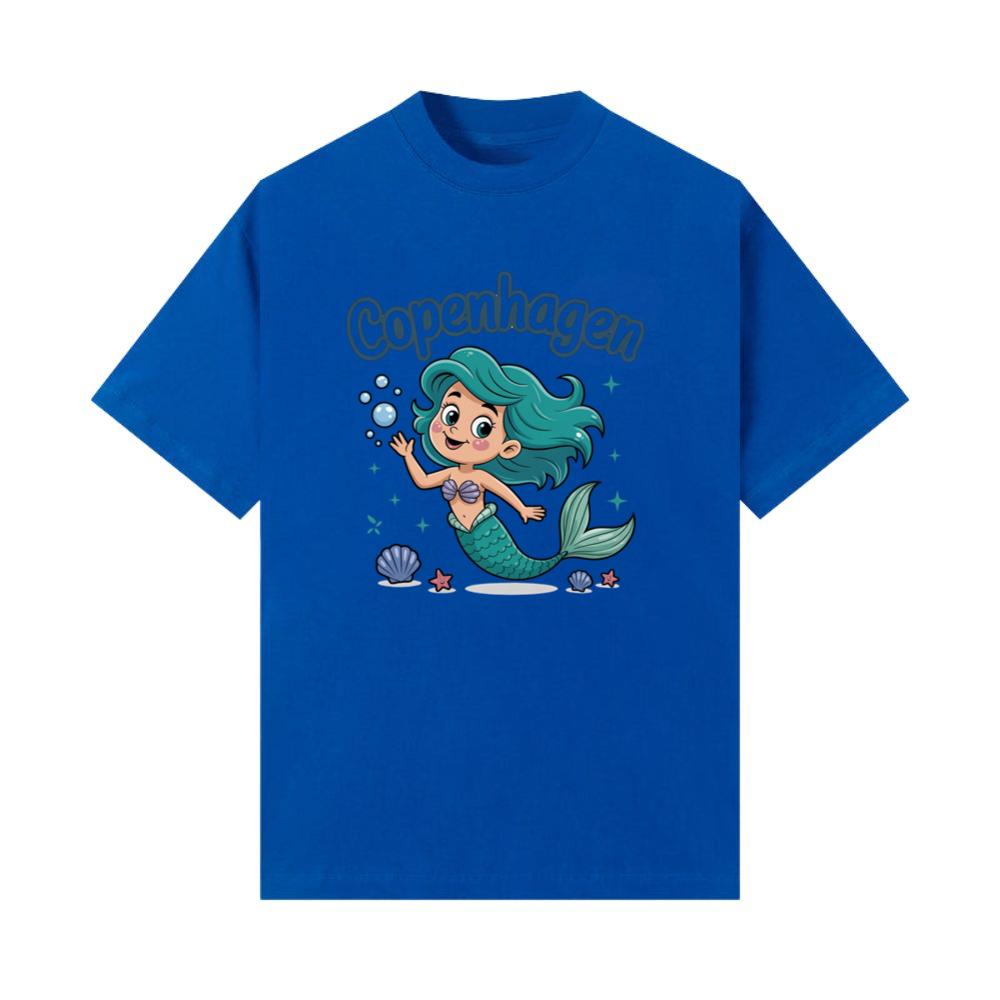 Copenhagen Mermaid Cartoon Travel Souvenir T-Shirt