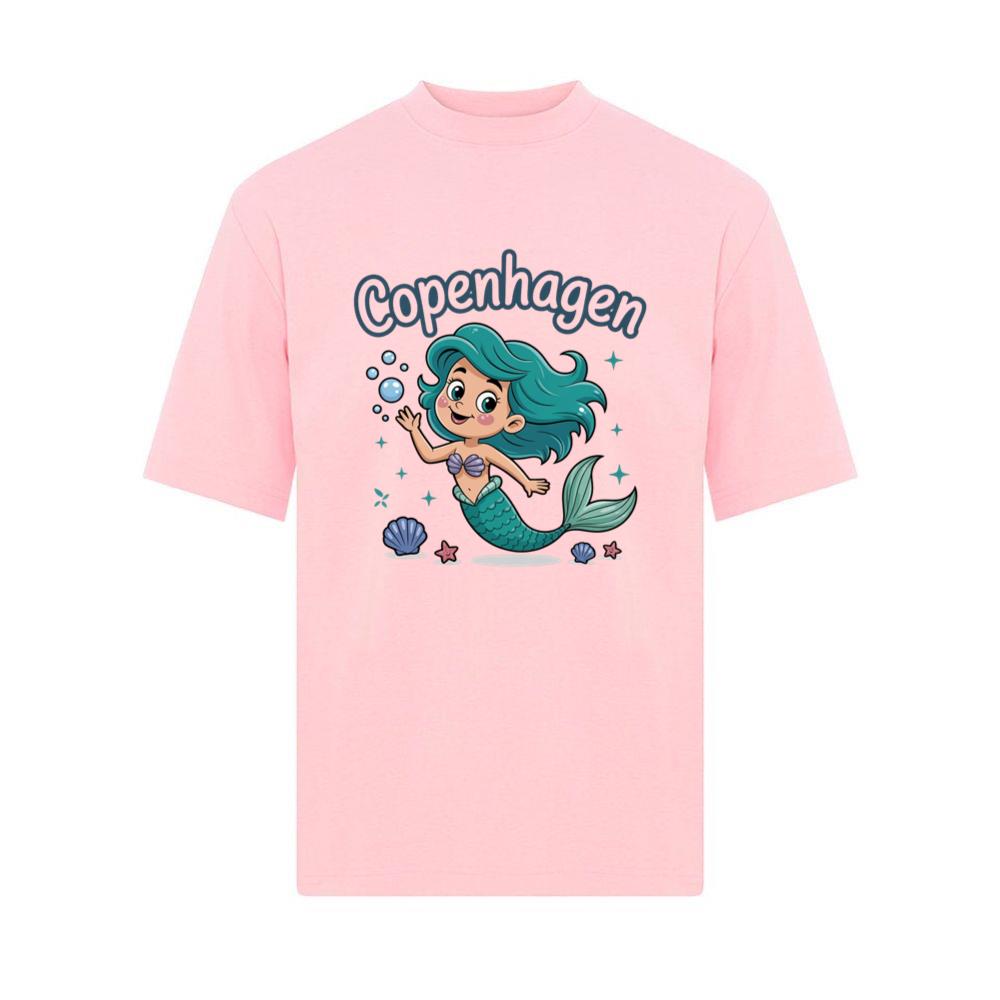 Copenhagen Mermaid Cartoon Travel Souvenir T-Shirt
