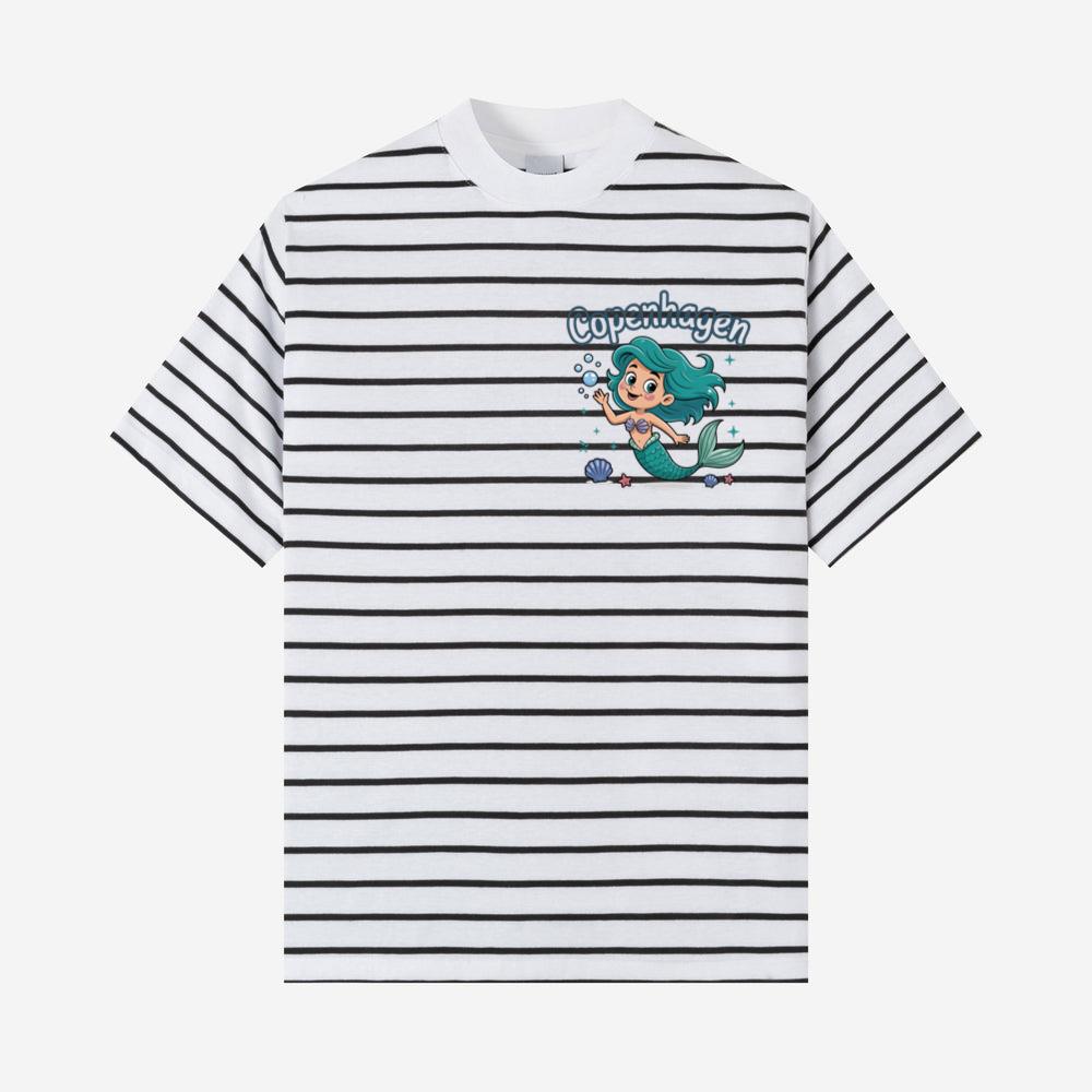 Copenhagen Mermaid Cartoon Travel Souvenir T-Shirt