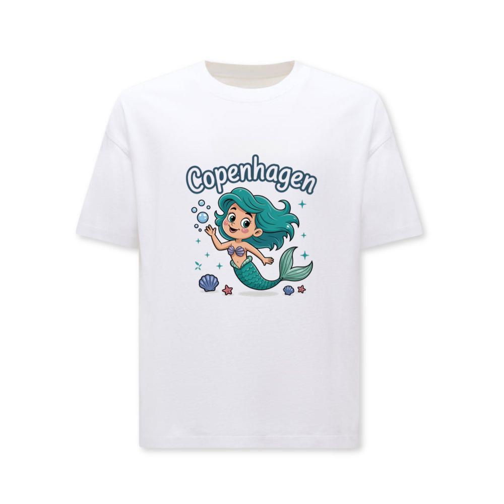 Copenhagen Mermaid Cartoon Travel Souvenir T-Shirts