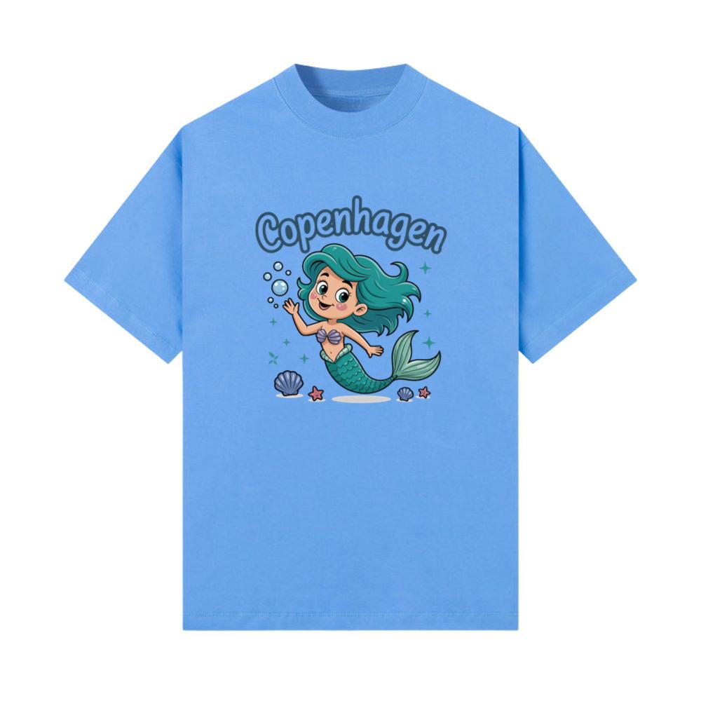 Copenhagen Mermaid Cartoon Travel Souvenir T-Shirts