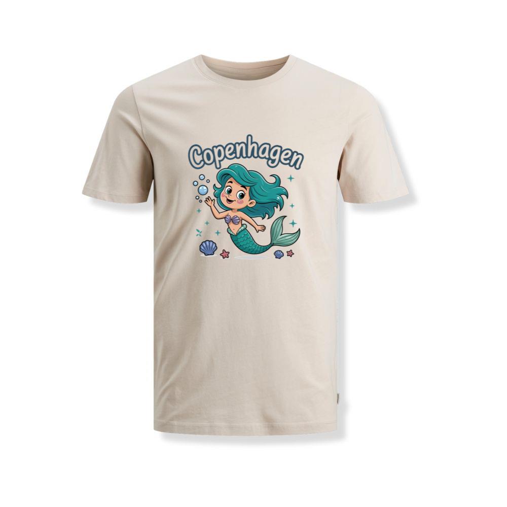 Copenhagen Mermaid Cartoon Travel Souvenir T-Shirts