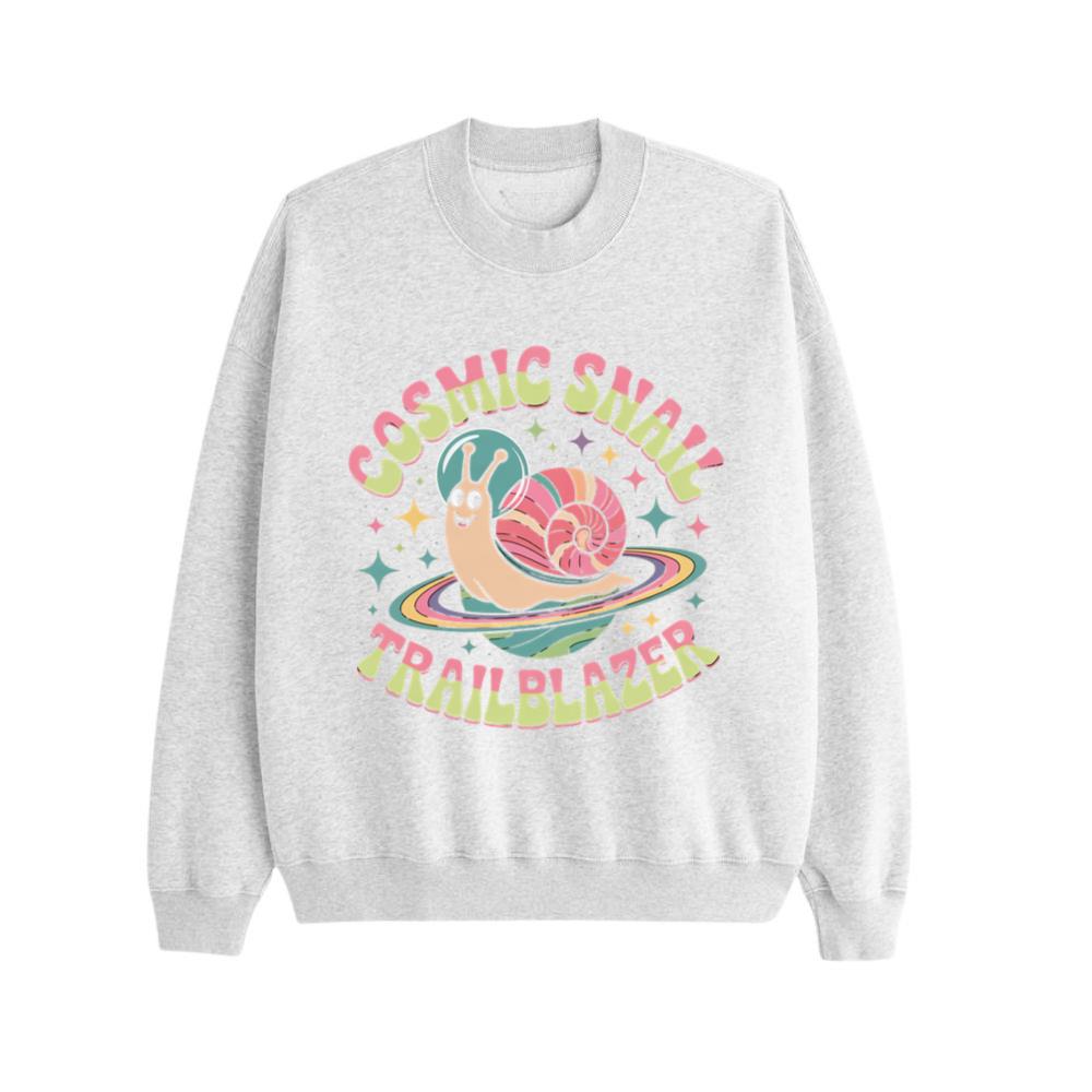 Cosmic Snail Trailblazer Funny Retro Animal Graphic Sweatshirt
