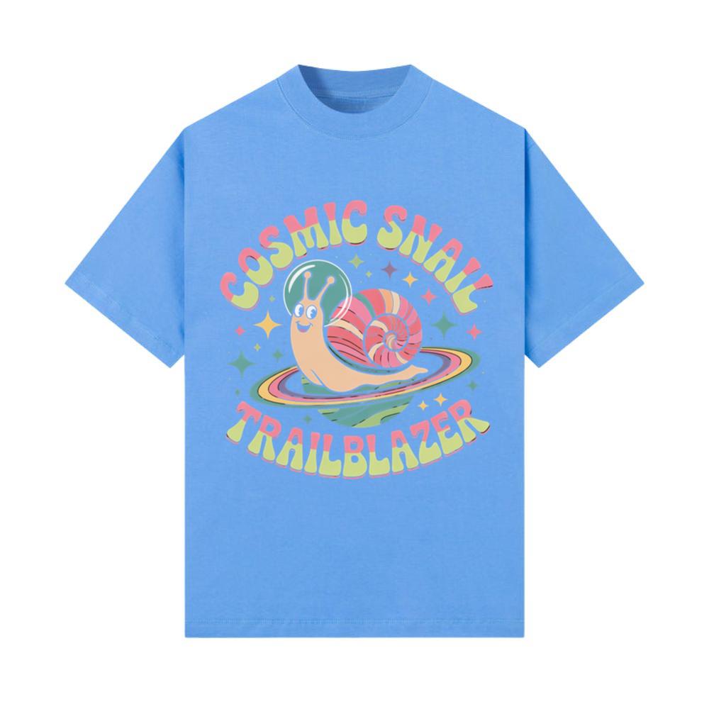 Cosmic Snail Trailblazer Funny Retro Animal Graphic T-Shirt