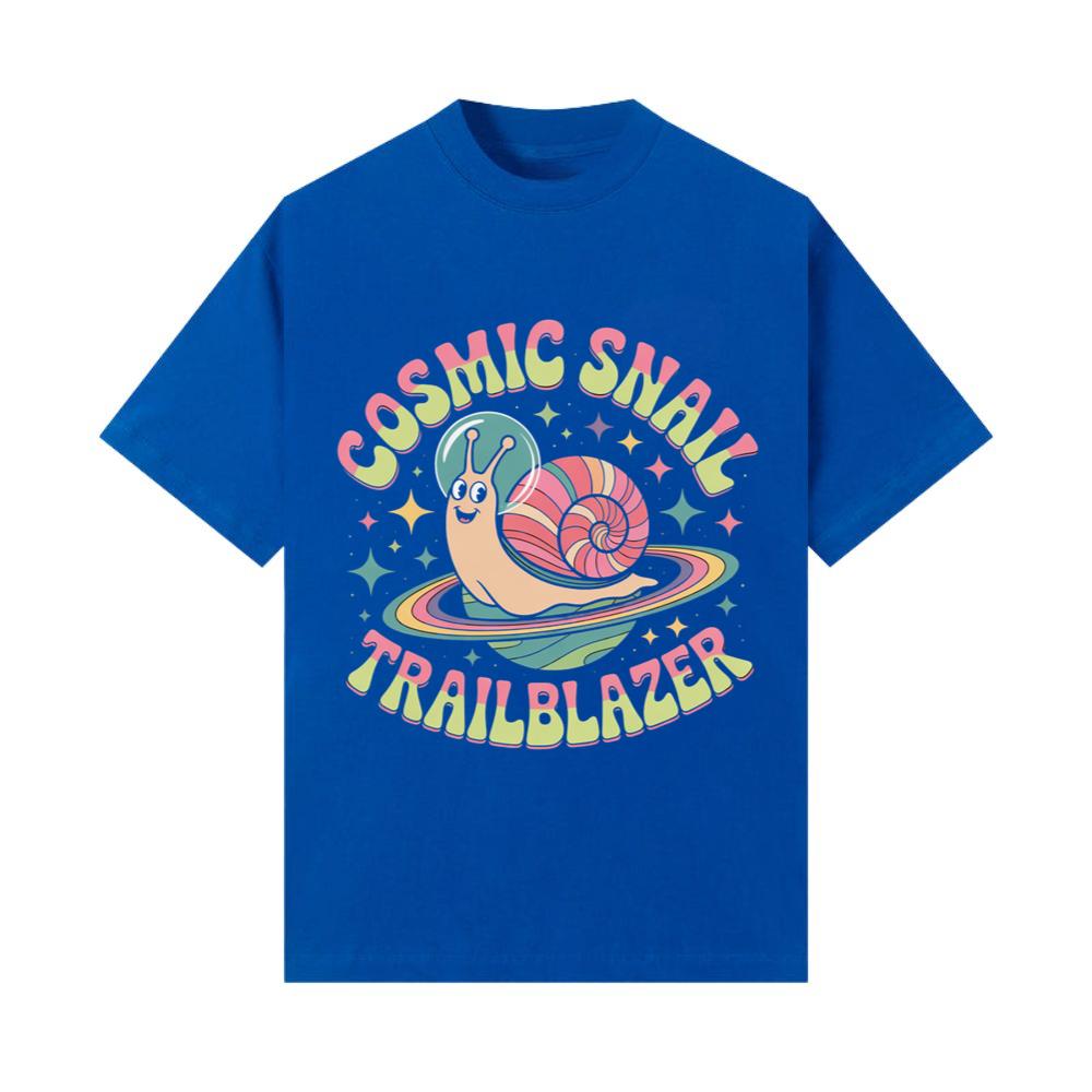 Cosmic Snail Trailblazer Funny Retro Animal Graphic T-Shirt