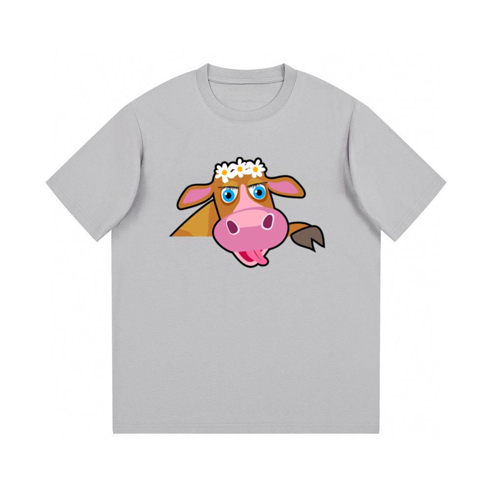 Cow With Flowers and Tongue TShirts Teeclips