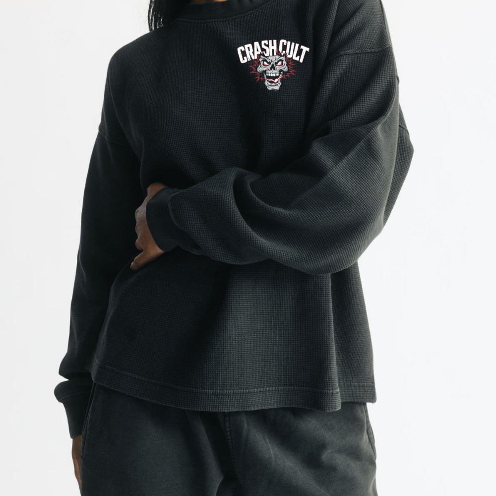 Crash Cult Skull Head Graphic Sweatshirt