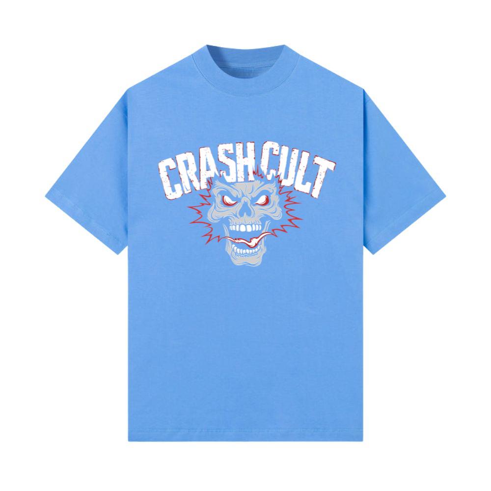 Crash Cult Skull Head Graphic T Shirt