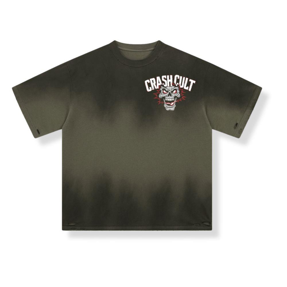 Crash Cult Skull Head Graphic T-Shirt - Image 3