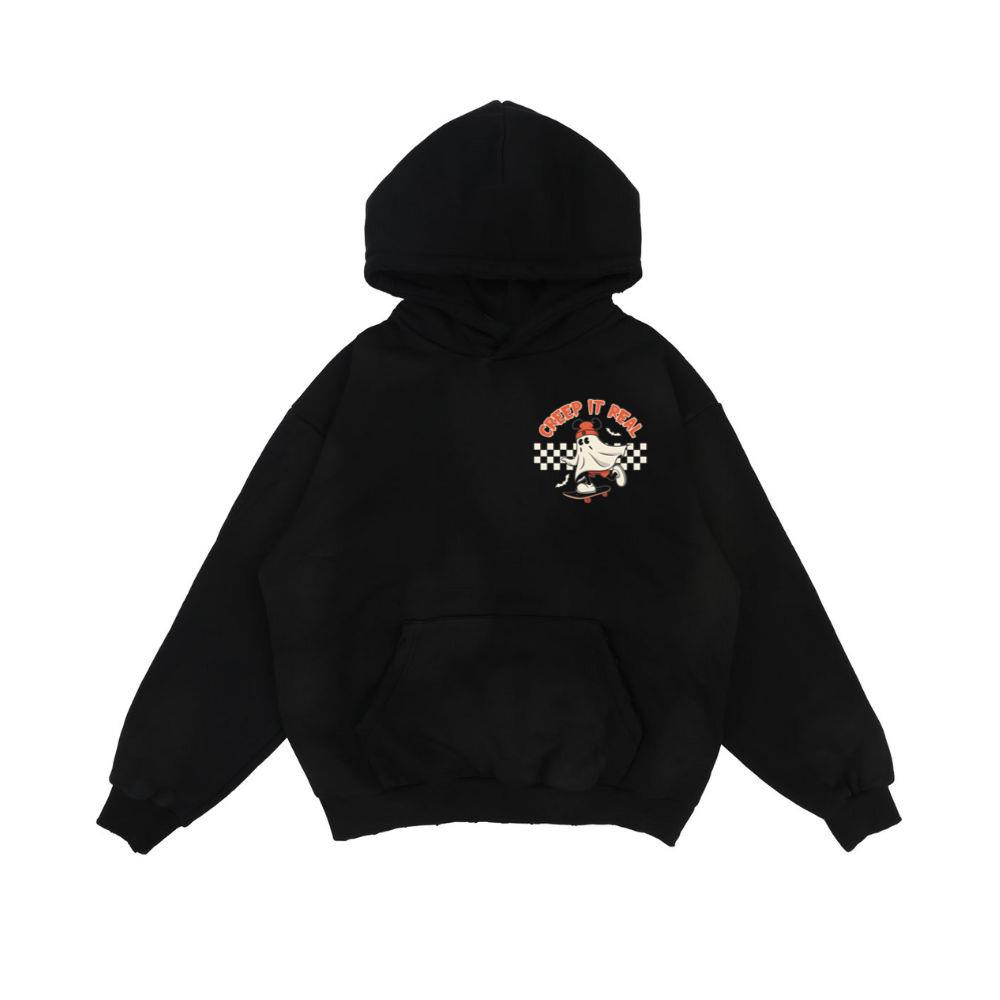 Creep It Real Funny Ghost Halloween Design Hoodie