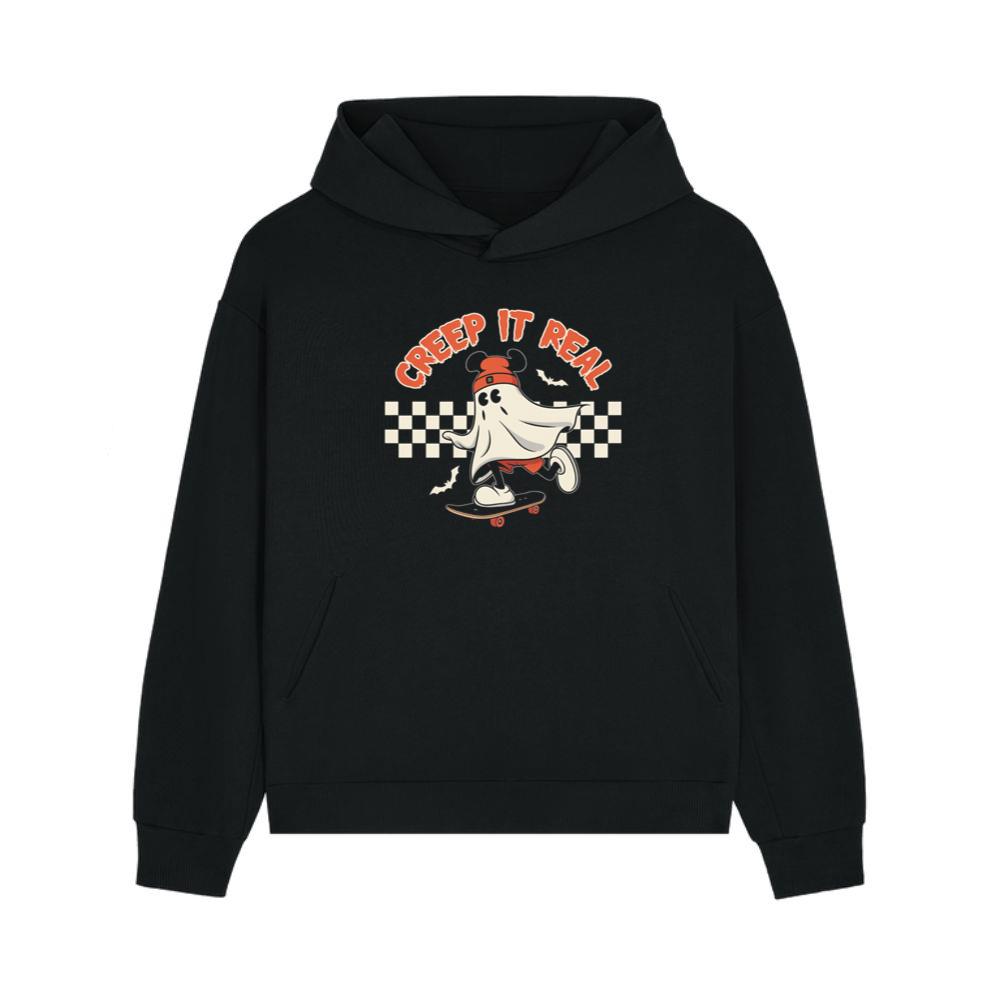 Creep It Real Funny Ghost Halloween Design Hoodie