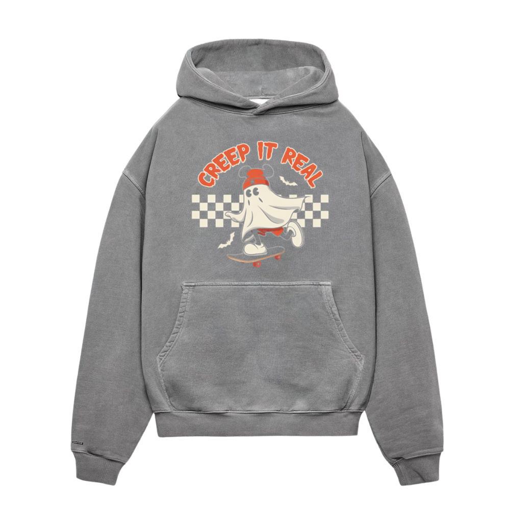 Creep It Real Funny Ghost Halloween Design Hoodies