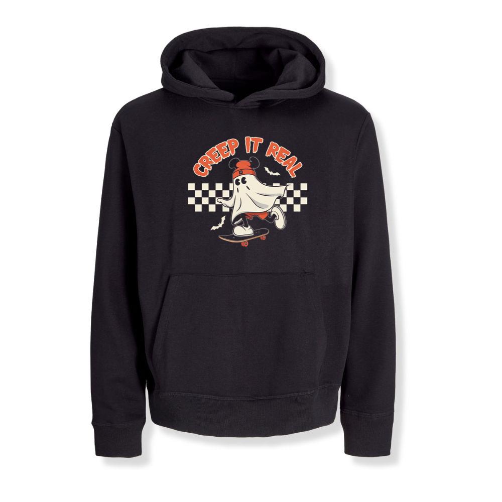 Creep It Real Funny Ghost Halloween Design Hoodies