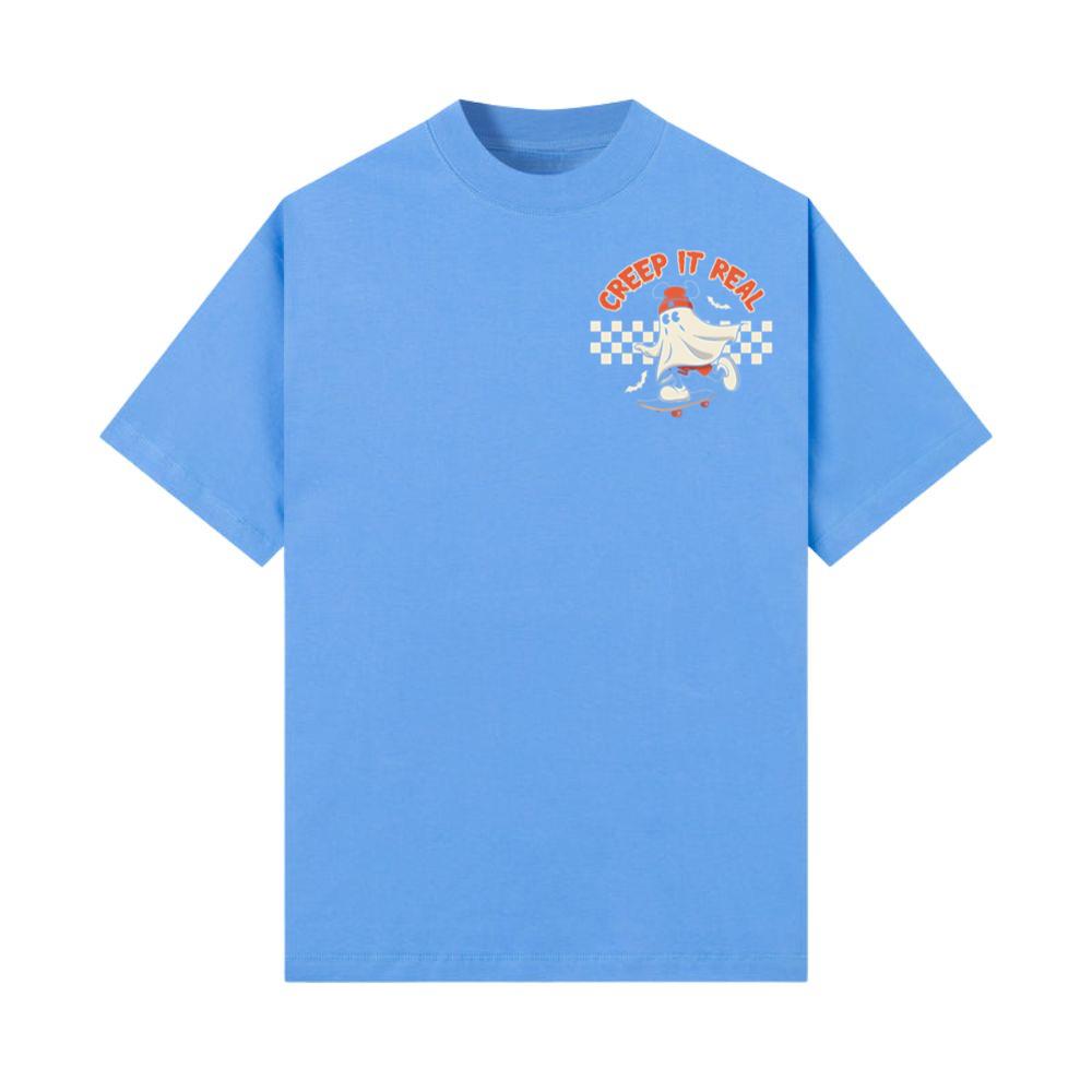 Creep It Real Funny Ghost Halloween Design T-Shirt - Image 3