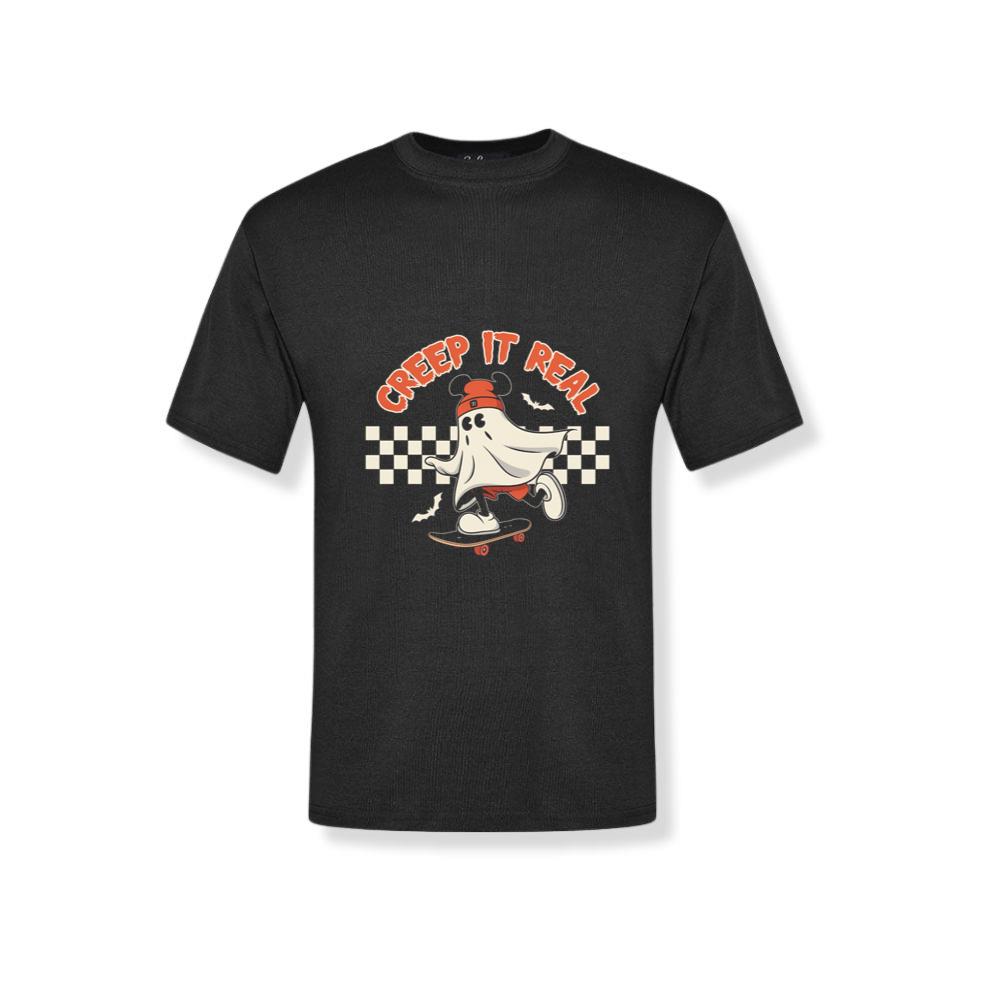 Creep It Real Funny Ghost Halloween Design T-Shirt