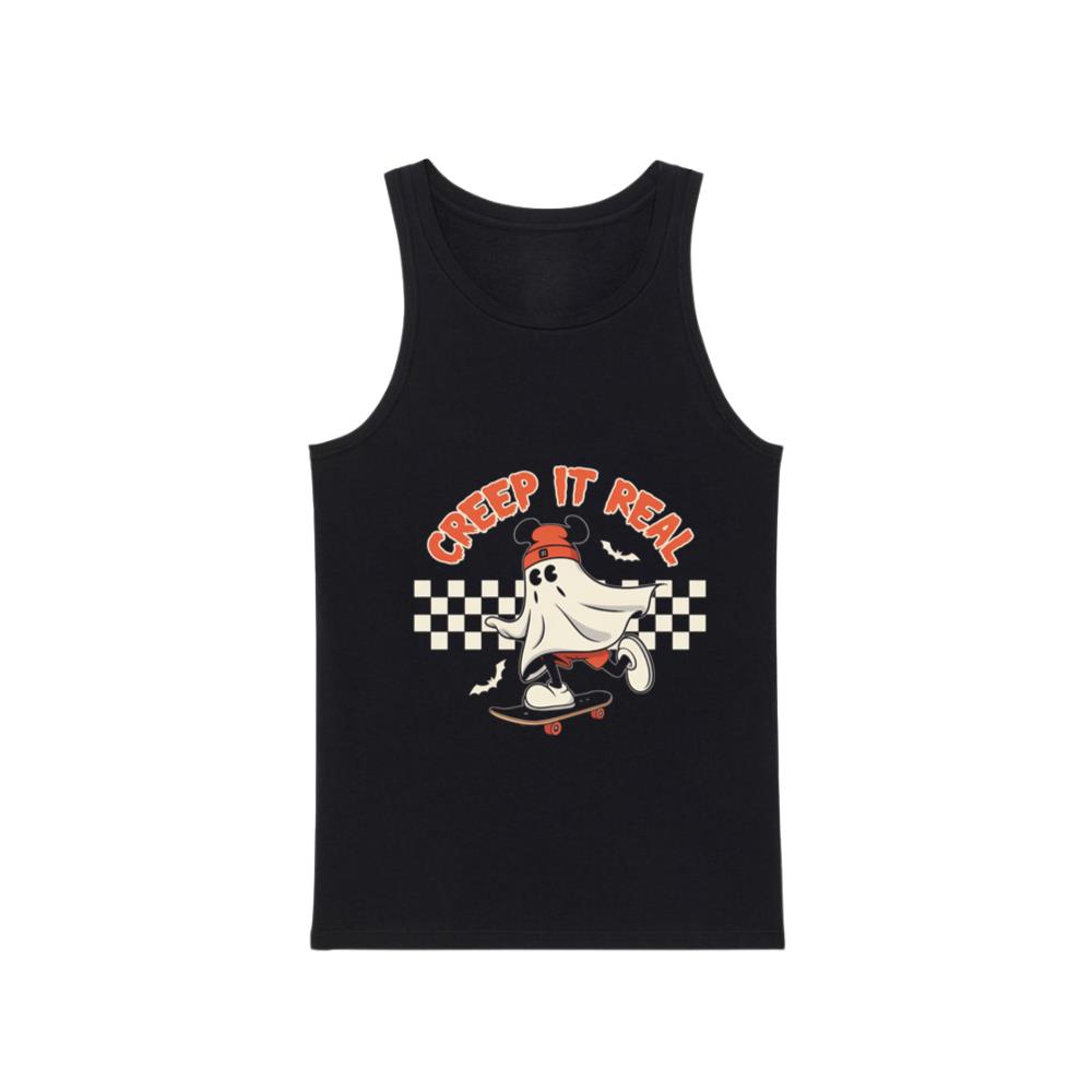 Creep It Real Funny Ghost Halloween Design Tank Top