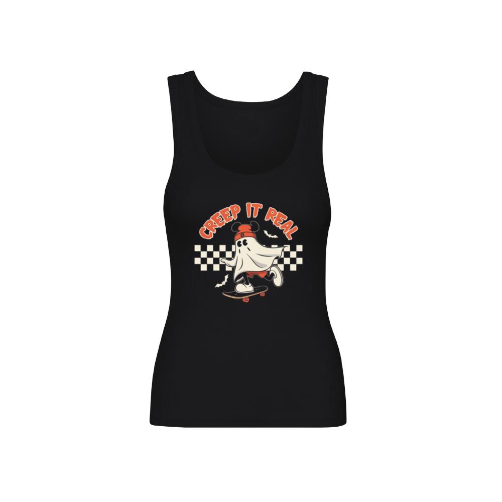 Creep It Real Funny Ghost Halloween Design TankTop