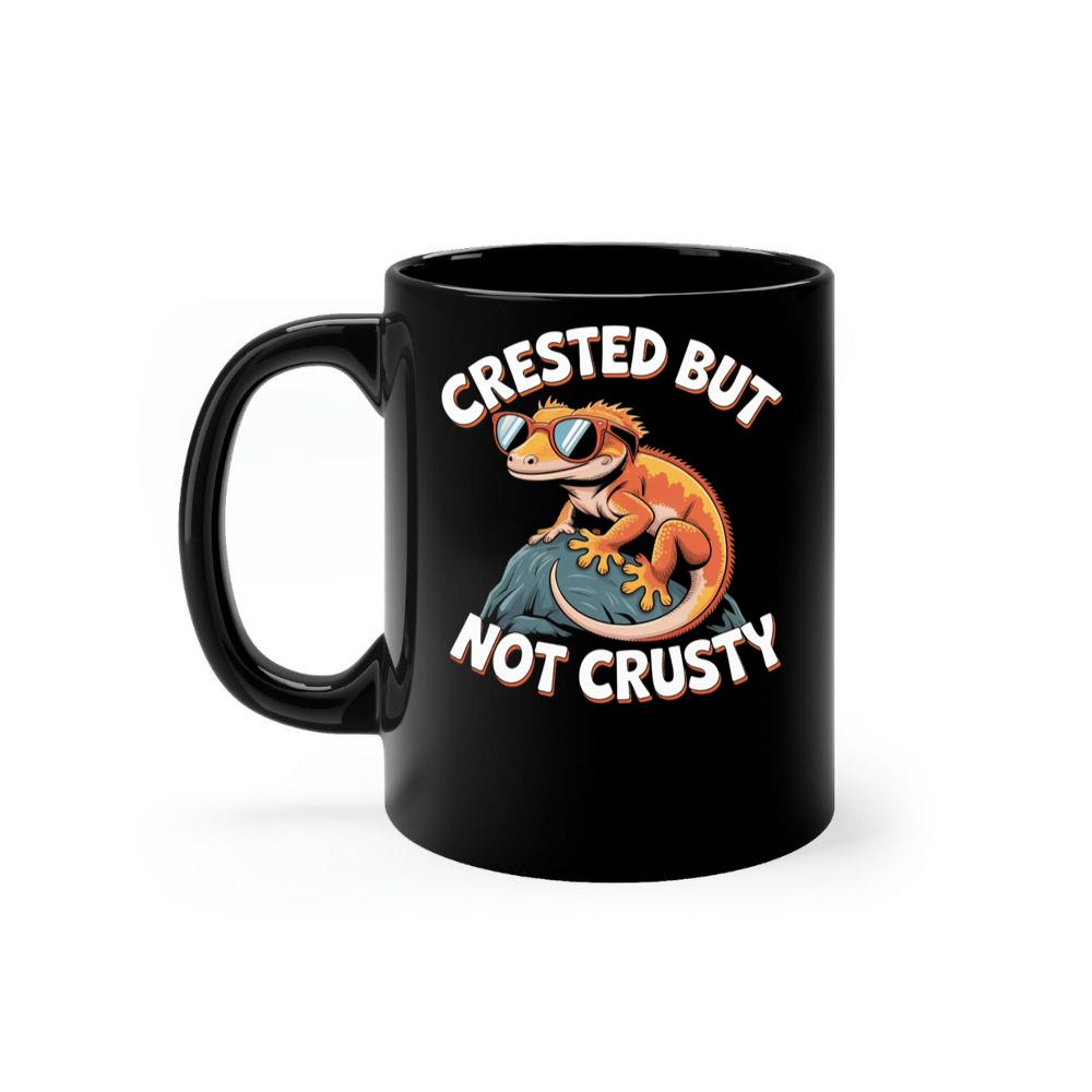 Crested But Not Crusty Lizard Retro Funny Graphic Mug