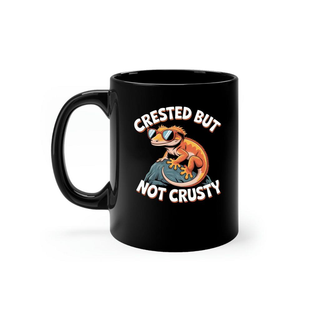 Crested But Not Crusty Lizard Retro Funny Graphic Mug